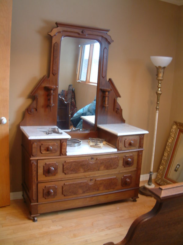 Walnut Victorian Dresser for sale