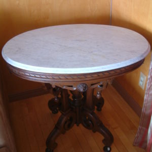 Victorian Parlor Table, Marble Top