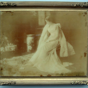 Broken Engagement, Vintage glass plate photo