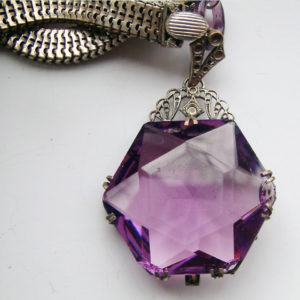Amethyst Colored Glass Necklace