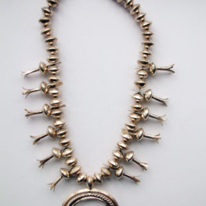 Antique Navajo Squash Blossom Necklace